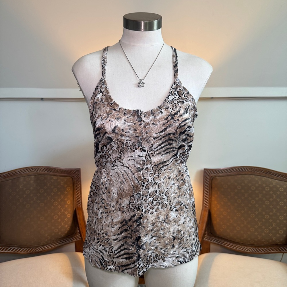 90s Y2K Animal Print Women's Top